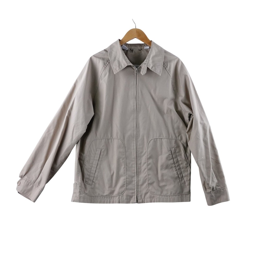 Vintage McGregor Mens Bomber Tan Lightweight Fashion Outerwear Jacket Size T-L
